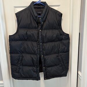 Men's Lands End Black Puffer Vest, size XL
